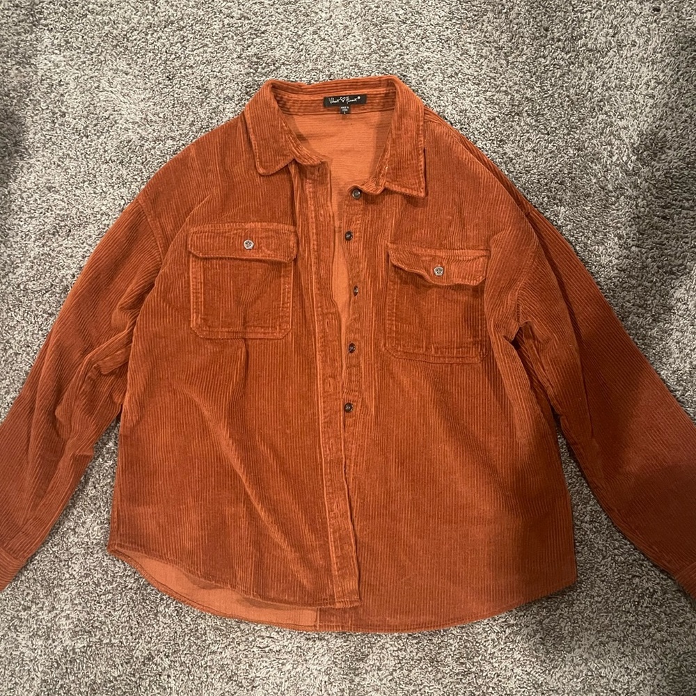 Rust colored Velvet Heart corduroy jacket. Size L. Brand new.